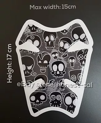 Skulls Motorcycle Tank Pad Protector Honda Yamaha Suzuki Kawasaki- New Design • $12.32