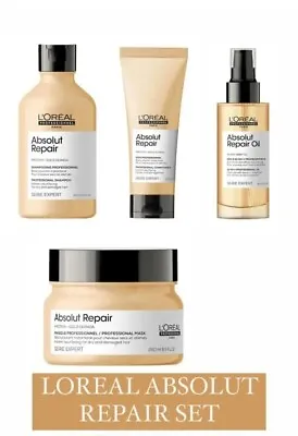 L'Oreal Professionnel Absolut Repair Set Includes Shampooconditioner Mask & Oil • £71.95