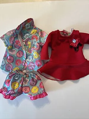 Dollie And Me Dress And Homemade Red Dress And Multicolored Pajamas. Preowned • $7