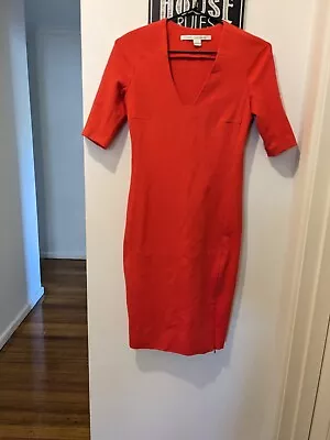 Diane Von Furstenberg Orange Dress Please Read Description US Size 0 AUS Size 6 • $42