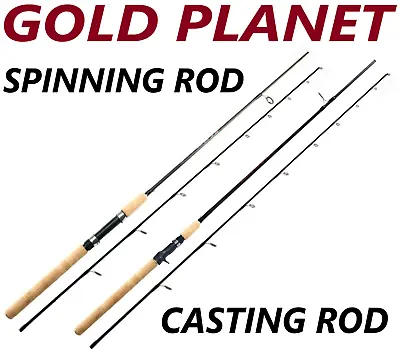 Fishing Pole Spinning Casting Rod Carbon Fiber Portable Medium Fast Lightweight • $43.95