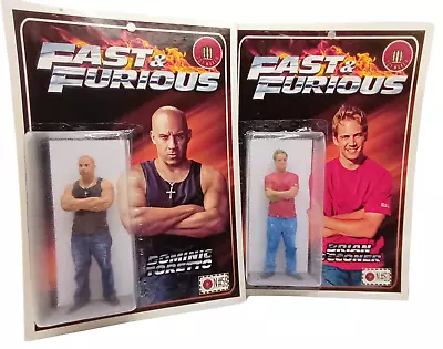 O'Conner & Toretto ~ Fast & Furious Legends ~ Paul Walker & Vin Diesel FIGURES • $119