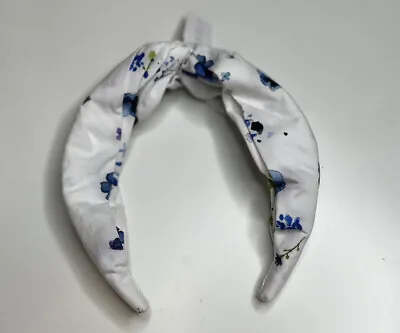 J.Crew NWT Women’s White Blue Floral Cotton Knot Head Band A12 • $10.71