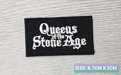 £2.99 • Buy Queen Of Stone Age MUSIC BAND  Logo EMBROIDERED APPLIQUE IRON / SEW ON PATCHES