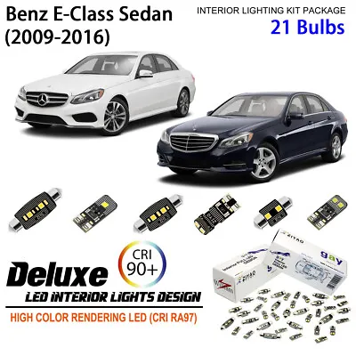 21pcs LED Interior Light Upgrade For Benz E Class W212 Sedan White Light Bulbs • $27.72