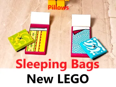 New LEGO Sleeping Bag AZTEC Sleepover Set Slumber Party Throw Pillows Sticker • $7.52
