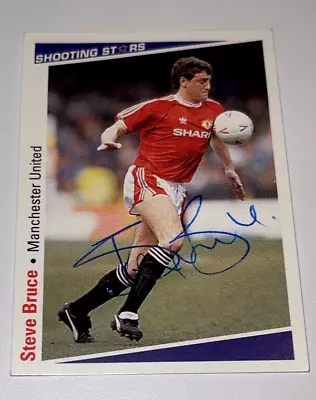 Steve Bruce Signed Shooting Stars Card Photo Autograph Manchester United Man Utd • £9.99