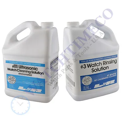 L&R #111 Watch Cleaning And L&R #3 Watch Rinsing Solution -1Gal Ea (2 Gal Total) • $129.99