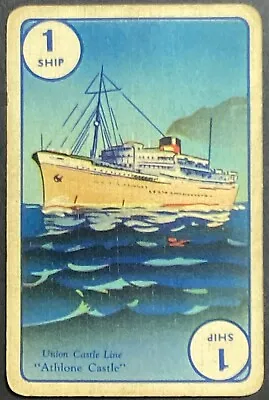 Ship Union Castle Line Athlone Castle Vintage Single Swap Speed Game Card • $1.95