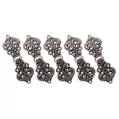  10 Pairs Auspicious Cloud Pattern Hollow Buckle Alloy Bride Chinese Closures • $8.55