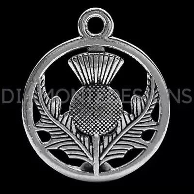 Tibetan Silver Scottish Thistle Charm 20mm Charms Jewellery Craft Flower UK • £2.19