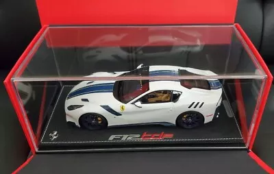 1:18 BBR Ferrari F12 TDF White Tartan W/ Blue Carbon (resin) • $650