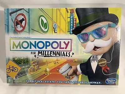 Hasbro Monopoly For Millennials Board Game FACTORY SEALED  Indoor Fun! • $10.50