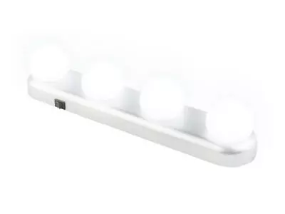 Livarno 4 Light Hollywood Bathroom Wall Make Up Dressing Table LED Battery Power • £9.99