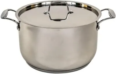 £39.95 • Buy Stainless Steel 28cm Cooking Saucepan Stock Stew Soup Casserole Catering Pan Pot