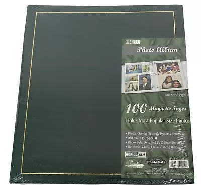 Pioneer LM-100 Binder Magnetic 3-ring Photo Album 100 Magnetic Pages Green New • $17.50