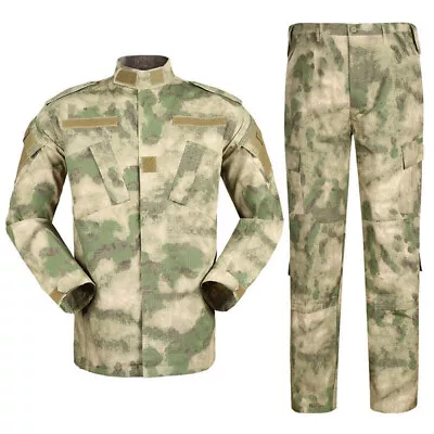 Mens Army Military Tactical Combat Jacket Pants Sets SWAT Camouflage BDU Uniform • $69.99