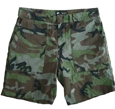 Nike SB Skateboard Mens Jungle Camo Ripstop Stretch Cotton Shorts Size M/ W32 • $39.95