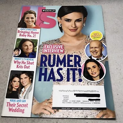 US WEEKLY Magazine May 11 2015 Rumer Willis Caitlyn Jenner Ian Somerhalder • $10