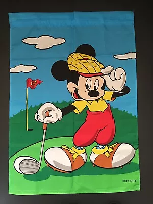 Disney Golfing  Mickey Mouse Decorative Flag  “19th Hole Mickey”  29”x 40” NWOT • $27.54