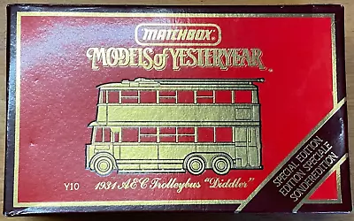 MATCHBOX MODELS OF YESTERYEAR Y10 1931 AEC TROLLEYBUS “DIDDLES” Special Edition • $1.23