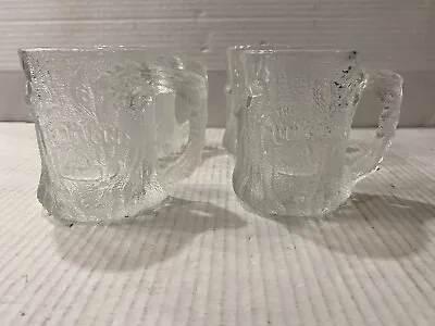 McDonalds Flintstones Glass Mug Cups RocDonalds Set Of 4 Vintage 1993 • $38