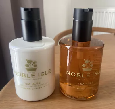 Noble Isle Tea Rose Hand Wash And Hand Lotion Duo 2x250ml NEW Christmas Giftwrap • £36.99