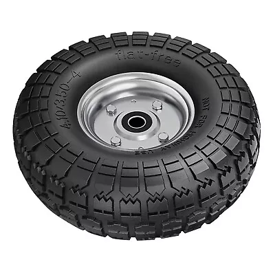 Wheelbarrow Wheel 25cm Pneumatic Rubber Tyre Replacement 120kg Load Anti Slip • £10.99