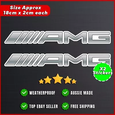 2pcs Amg Mercedes Sticker For Laptop Car Workshop Mancave Shed Tool Box Decal • $8.88