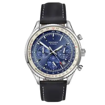 Sekonda Mens Strap Watch Air Pilot Aviator Collection 1564 • £49.99