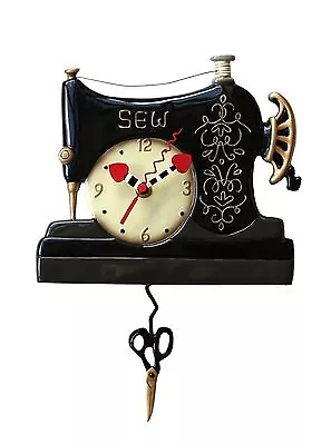 Vintage Sewing Machine - Pendulum Clock - Vintage Stitch - Michelle Allen Design • $70.63