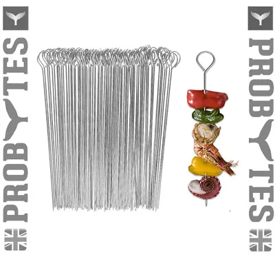 Metal BBQ Skewers Barbecue Kebab Meat Vegetable Grill Steel Sticks Roast Cooking • £17.99