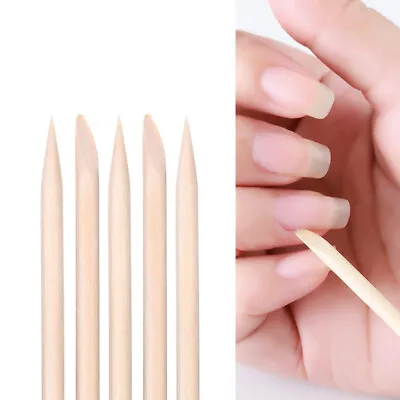 $4.95 • Buy Nail Wooden Sticks Cuticle Pusher Remover Nail Art Manicure AU Stock