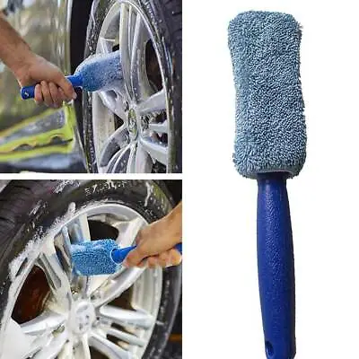 Car Wheel Cleaning Dust Brush Tool Tire Washing Clean Soft Mircofibre Cleaner AU • $11.85