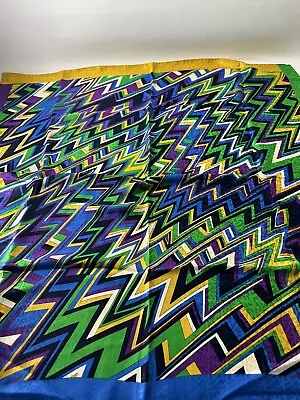 Missoni Iconic Sheer Multi-colored 100% Silk Wavy Scarf Italy Huge 35” • $60