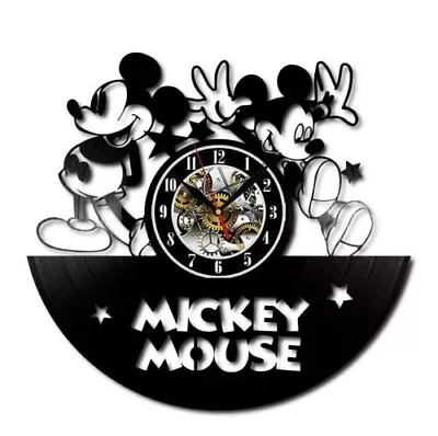 Mickey Mouse Vinyl Wall Clock Art Home Décor Best Gift Birthday Holiday Present • $16.97