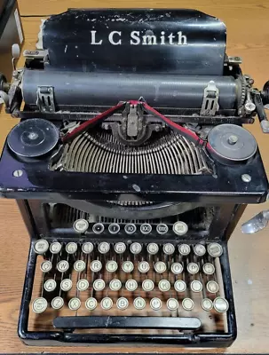 Vintage LC Smith Corona Typewriter 8 14 Inch USA Antique Industrial Decor 1920s • $89.99