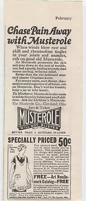 1927 Musterole Rheumatism Pain Relief Vintage Print Ad 1920s Will Not Blister • $7.99