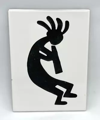 Ceramic Art Tile Trivet 8x6  - Kokopelli Flute Dancer - Lamosa Mexico • $12