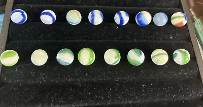 Vintage Estate Marbles Blues And Greens Lot • $3.99