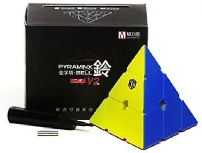$17.95 • Buy QiYi X-Man Bell V2 M Magnetic Stickerless Pyraminx Speed Cube USA Stock