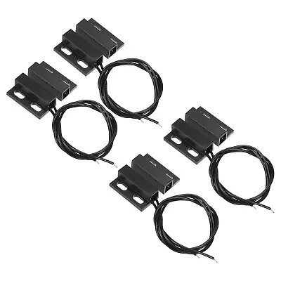 Magnetic Reed Switch 4 Pack NC Wired Magnetic Contact Switch Black • $11.32