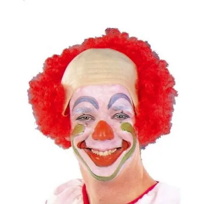Red Hair Bald Clown Cap Curly Bozo Circus Scary Carnival Halloween Costume IT OS • $11.99