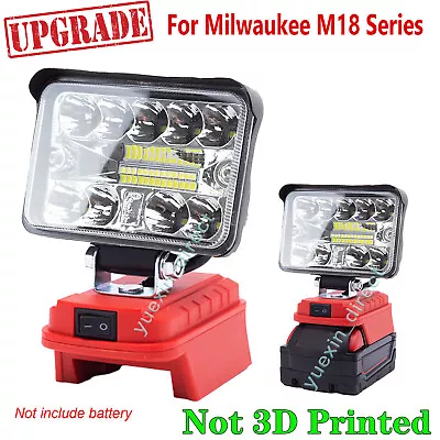 Wireless LED Work Light For Milwaukee Cordless 18V Battery W/USB Outdoor Lamp • £19.85