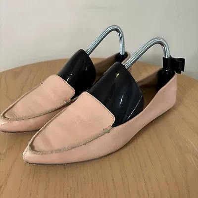 J Crew Shoes Womens 8.5 Pointed Toe Loafer Flats 2027876 Pink Leather Slip On • $29.99