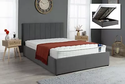 Ottoman Storage Gas Lift Up Single Small Double 4ft6 King Size Velvet Bed Frame • £189.99