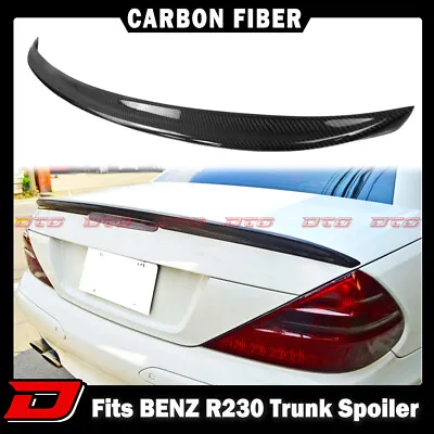 Fit For Mercedes BENZ R230 A TYPE REAR TRUNK SPOILER SL550 CARBON FIBER • $179