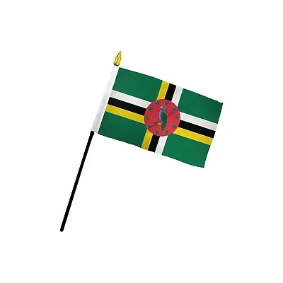 1 Dozen Dominica Stick Flag 4x6in Handheld Dominican Flag • $17.95