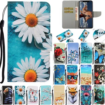 For Huawei Y5 Y7 Y9 Prime 2019 P40 Nova 4e Patterned Magnetic Leather Case Cover • $15.89