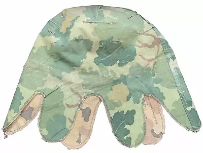 Original 1965 Vietnam War Era Mitchell Pattern Reversible Camo M1 Helmet Cover • $60